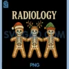 Skeleton Gingerbread PNG, Radiology Christmas PNG, Holiday Xray Tech PNG