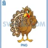 Thanksgiving Turkey PNG, Leopard Cute Turkey PNG