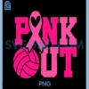 Volleyball Pink Out PNG, Breast Cancer Awareness Pink Ribbon PNG