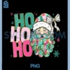 Pink Brushstroke Merry PNG, Coquette Christmas Ho Ho Ho PNG, Santa Hat PNG