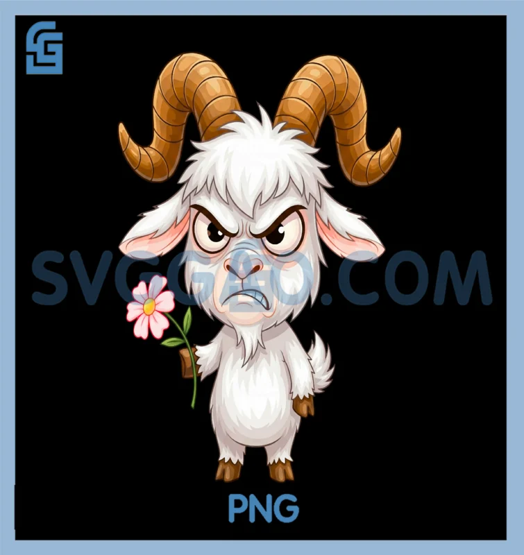 Deviantart Grumpy Goat Funny Grumpy Goat Farm PNG, Animal Design Gift PNG