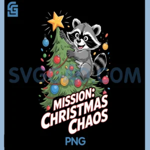 Funny Raccoon Christmas PNG, Trash Panda Xmas PNG