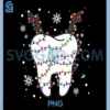 Funny Reindeer Teeth Dental PNG, Hygiene Christmas Tree Lights PNG