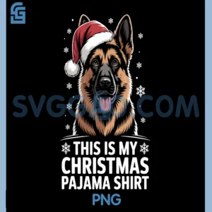 German Shepherd Santa Hat PNG, Christmas Dog Holiday Humor PNG