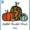 Grateful Thankful Blessed PNG, Pumpkin Thanksgiving Autumn Fall PNG