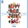 Happy Hallothanksmas PNG, Halloween Thanksgiving Christmas PNG
