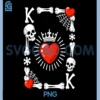 King of Hearts Card Funny PNG, Halloween King of Hearts PNG
