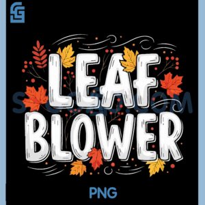 Leaf Blower Funny PNG, Autumn Season Falling Leaves Cleanup PNG