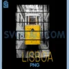 Lisbon Portugal Retro PNG, Tram Vintage Holiday Souvenir PNG