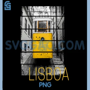 Lisbon Portugal Retro PNG, Tram Vintage Holiday Souvenir PNG