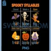 Spooky Syllables Teacher PNG, Funny Halloween Educational PNG