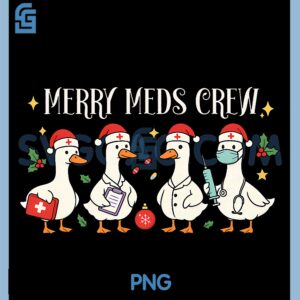 Merry Meds Crew PNG, Santa Christmas NICU PNG, Nurse Silly Goose Xmas PNG