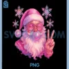 Pink Gum Bubble Blowing Santa PNG, Vintage Pink Christmas PNG 2 Pink Gum Bubble Blowing Santa PNG, Vintage Pink Christmas PNG