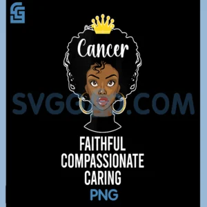 Proud Black Cancer PNG, Zodiac Sign Melanin PNG, Cancer Birthday PNG