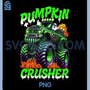 Pumpkin Crusher PNG, Monster Truck Ghosts Halloween PNG