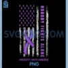 Purple Ribbon USA Flag PNG, Pancreatic Cancer Awareness PNG