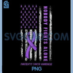 Purple Ribbon USA Flag PNG, Pancreatic Cancer Awareness PNG