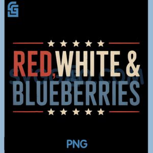 Red White and Blueberries PNG, USA Patriotic PNG