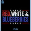 Red, White and Blueberries PNG, Patriot Freedom 2025 PNG