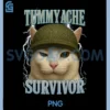 Tummy Ache Survivor Funny PNG, Cat Meme Graphic PNG 2 Tummy Ache Survivor Funny PNG, Cat Meme Graphic PNG