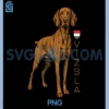 Vizsla Dog Lover PNG, Hungarian Flag Doggo Vizsla PNG