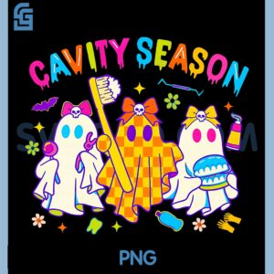 Cavity Season PNG, Funny Halloween Ghost PNG, Cute Spooky PNG