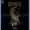 Gemini Zodiac Sign Flowers PNG, Gemini Birthday PNG, Gemini Astrology PNG