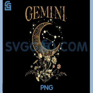 Gemini Zodiac Sign Flowers PNG, Gemini Birthday PNG, Gemini Astrology PNG