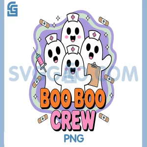 Boo Boo Crew PNG, Halloween Ghost Nurses PNG