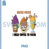Hocus Pocus Halloween PNG, Coffee Drinks Cute PNG, Spooky Dessert PNG
