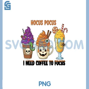 Hocus Pocus Halloween PNG, Coffee Drinks Cute PNG, Spooky Dessert PNG