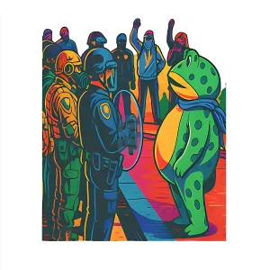 Portland Frog Protest PNG, Frog Protest PNG