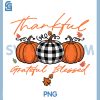 Thankful Grateful Blessed PNG, Pumpkin Thanksgiving Day PNG