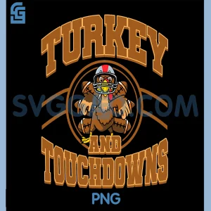 Thanksgiving Turkey PNG, Touchdowns Football Fall PNG