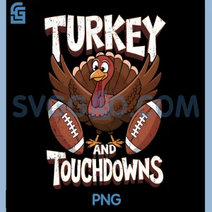 Thanksgiving Turkey PNG, Touchdowns Football PNG