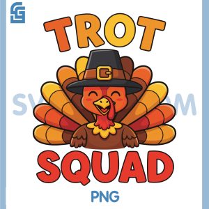 Thanksgiving Turkey PNG, Trot Squad 2025 Trot Race PNG