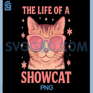 The Life of a Showcat Cute PNG, Pink Girly Cat Sunglasses PNG