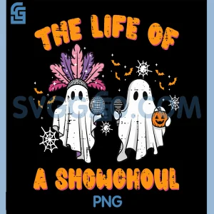 The Life of A Showghoul PNG, Ghosts Retro Halloween PNG