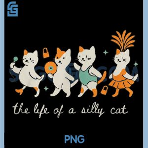 The Life of a Silly Cat Funny PNG, Trendy Meme Show Girl PNG