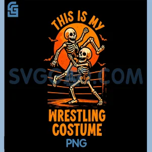 This is My Wrestling PNG, Halloween Skeleton Easy PNG