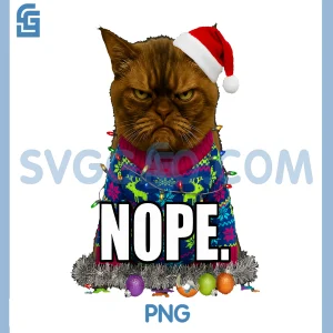Ugly Christmas Cat Meme PNG, Grumpy Face Mood Disgusted PNG