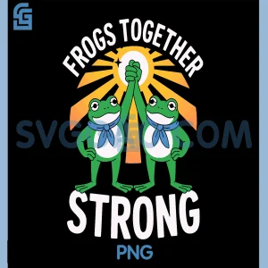 Vintage Frogs Strong PNG, Resist Portland Frog Protest PNG