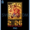 Year of The Horse 2026 PNG, Chinese New Year Lunar PNG, Zodiac Vintage PNG