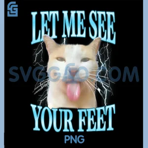 Your Feet Funny Offensive PNG, Silly Cat Meme Vintage PNG