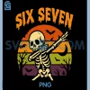 67 Halloween Meme 6 7 Skeleton Six Seven PNG, Numbers Funny PNG