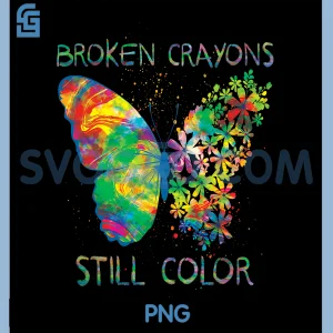 Broken Crayons Still Colors PNG, Mental Health Awareness PNG