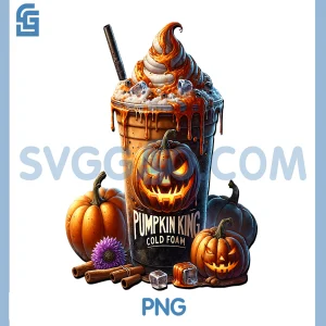Halloween Coffee Spooky Pumpkin King PNG, Pumpkin Spice PNG