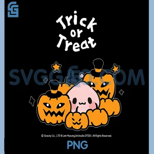 2025 Halloween Ragnarok PNG, Pink Poring & Pumpkin PNG