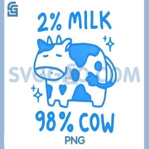 2 Percent Milk PNG, 98 Percent Cow PNG