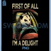 Angry Opossum Driving Funny PNG, Quote First of All Im a Delight PNG